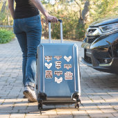 Pack Cat niedlich groovy motivierend Zitat lustig Aufkleber (Koffer Insitu)