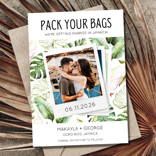 Pack dein Foto Jamaica Wedding Save The Date