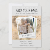 Pack Deine Bags Brasilien Foto-Hochzeit in Urlaubs Save The Date (Vorderseite)