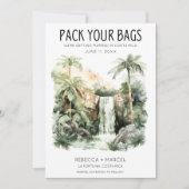 Pack deine Bags Costa Rica Foto Hochzeit Save The Date (Vorderseite)