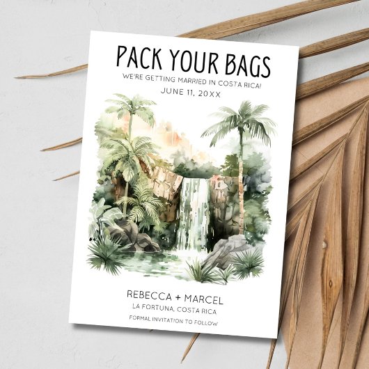 Pack deine Bags Costa Rica Foto Hochzeit Save The Date