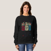 Pack deine Kugeln, es ist Einmachsaison Blumen Sweatshirt (Vorne ganz)