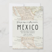 Pack Deine Taschen Mexiko Karte Foto Hochzeit (Vorderseite)