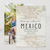 Pack Deine Taschen Mexiko Karte Foto Hochzeit