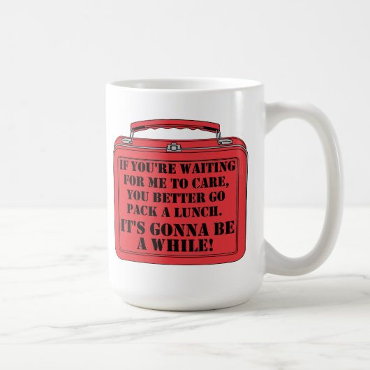 Pack ein Lunch Lustiger Becher Kaffeetasse (Rechts)