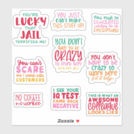 Pack Funny Office Arbeit Sticker Geschenke Mitarbe