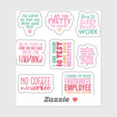 Pack Funny Office Arbeit Sticker Geschenke Mitarbe (Blatt)