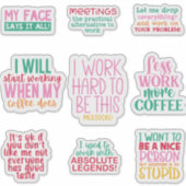 Pack Funny Office-Arbeitsticker inspirierend Aufkleber (Vorderseite)