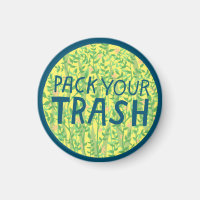 PACK IHR TRASH No Littering Circle Art Magnet
