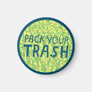 PACK IHR TRASH No Littering Circle Art Magnet