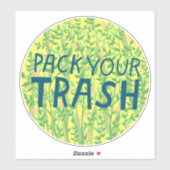 PACK IHRE TRASH No Littering Circle Art Aufkleber (Blatt)