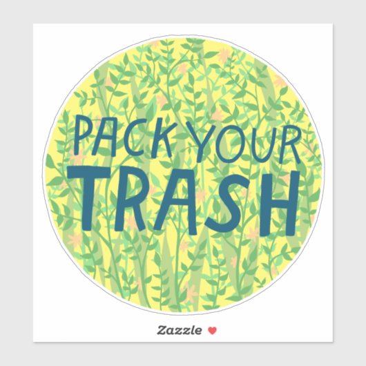 PACK IHRE TRASH No Littering Circle Art Aufkleber (Blatt)