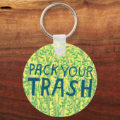 PACK IHRE TRASH No Littering Circle Art Schlüsselanhänger (Vorderseite)