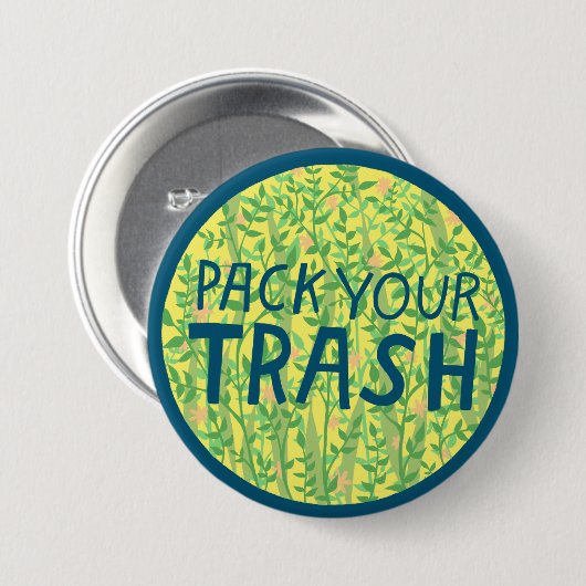 PACK IHRE TRASH No Littering Circle Art Taste Button (Vorne & Hinten)