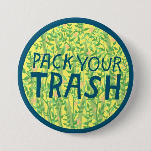 PACK IHRE TRASH No Littering Circle Art Taste Button (Vorderseite)