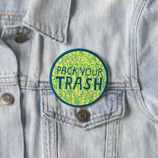 PACK IHRE TRASH No Littering Circle Art Taste Button (Beispiel)