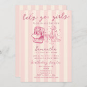 Pack in All the Fun Sardines & Cocktails Birthday Einladung (Vorne/Hinten)