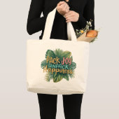 Pack Joy, Unpack Glück - Jumbo Tote Bag* Stoffbeutel (Vorderseite (Produkt))