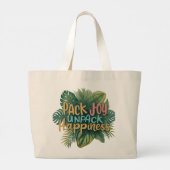 Pack Joy, Unpack Glück - Jumbo Tote Bag* Stoffbeutel (Rückseite)