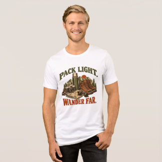 Pack leicht, wandere weit Vintage Outdoor Wandern Tri-Blend Shirt