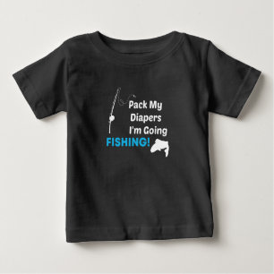 Pack meine Windeln, die ich fischen will, Angeljun Baby T-shirt