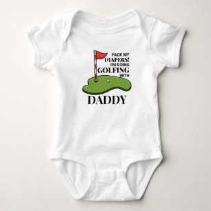 Pack Meine Windeln Ich Gehe Golfspielen Mit Baby Strampler