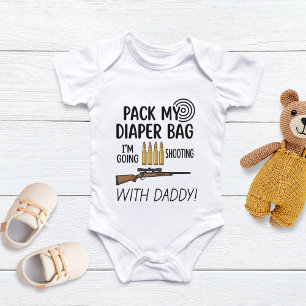 Pack meine Windeltasche, ich gehe mit Daddy schieß Baby Strampler