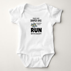 Pack meine Windeltasche, ich gehe mit Papa joggen Baby Strampler