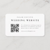 Pack mit 100 eleganten QR-Code-Hochzeits-Webseiten Visitenkarte (Vorderseite)