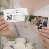 Pack mit 100 eleganten QR-Code-Hochzeits-Webseiten Visitenkarte