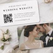 Pack mit 100 eleganten QR-Code-Hochzeits-Webseiten Visitenkarte