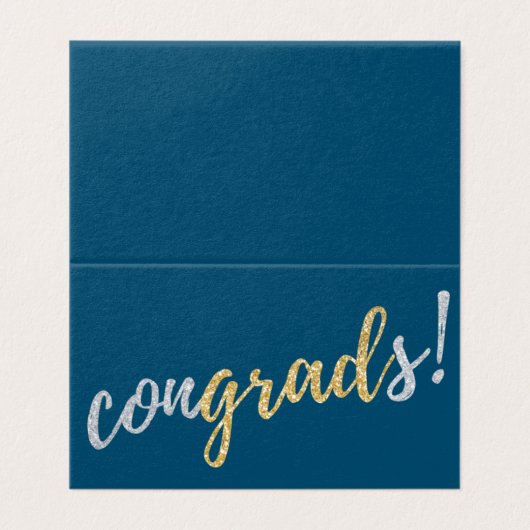 Pack mit 25 Congrads! Glitzer Abschluss Cards (Außenseite Aufgefaltet)
