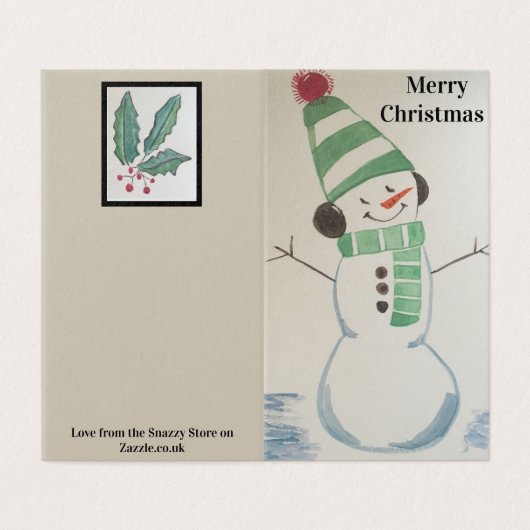 Pack mit 25 Weihnachtskarten (Außenseite Aufgefaltet)