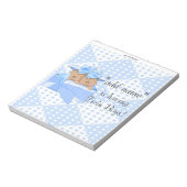 Pack mit Baby Shower Candy Bar Wrappers Gastgesche Notizblock (Rotiert)