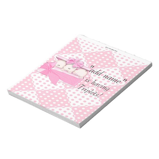 Pack mit Baby Shower Candy Bar Wrappers Gastgesche Notizblock (Rotiert)