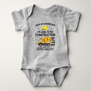 Pack My Diapers Ich gehe auf die Baustelle Baby Strampler