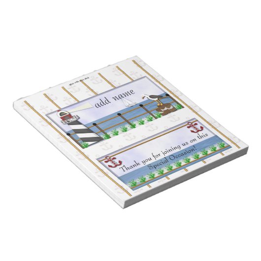 Pack Nautical Party Candy Bar Wrapper Gefallen Notizblock (angewinkelt)
