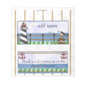 Pack Nautical Party Candy Bar Wrapper Gefallen Notizblock (Vorderseite)