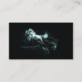 Pack of wolves attacking a white horse visitenkarte (Rückseite)