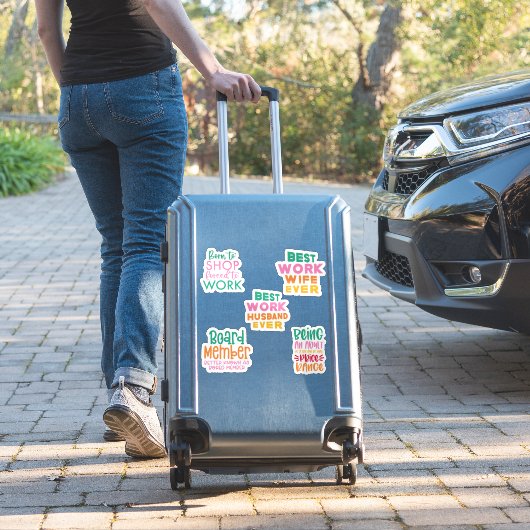 Pack-Paket-Set von Funny Office-Aufkleber-Zitaten Aufkleber (Koffer Insitu)