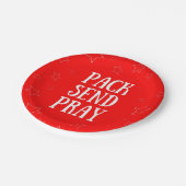 Pack-Rote Papierplatte senden Pappteller (Schrägansicht)