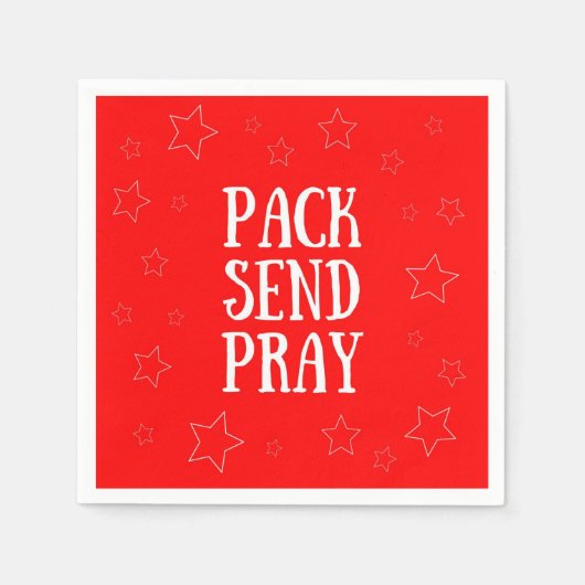 Pack Send Pray Napkins Serviette (Vorderseite)