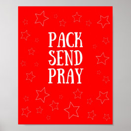 Pack Senden Sie Beten Red Poster
