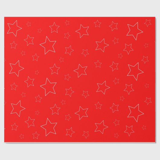 Pack Senden Sie Piepton Red Star Wrapping Papier Geschenkpapier (Flach)