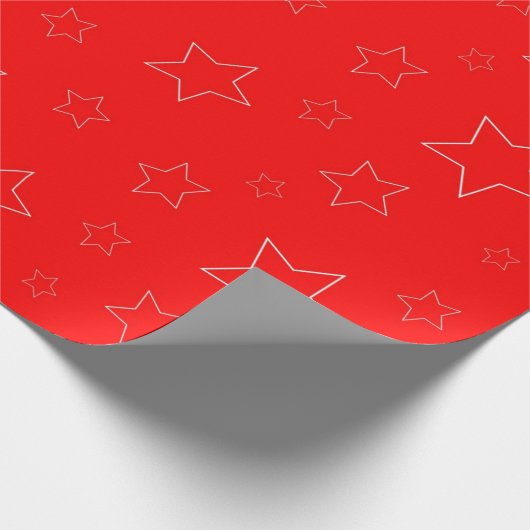 Pack Senden Sie Piepton Red Star Wrapping Papier Geschenkpapier (Ecke)