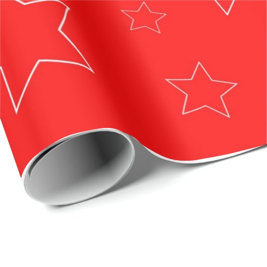 Pack Senden Sie Piepton Red Star Wrapping Papier Geschenkpapier (Rolleneckpunkt)