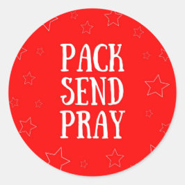 Pack Senden von Pray Stickern Runder Aufkleber