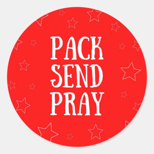 Pack Senden von Pray Stickern Runder Aufkleber (Vorderseite)