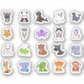 [Pack] Tiere schneiden | domestiziert & frei erwün Aufkleber (Vorderseite)