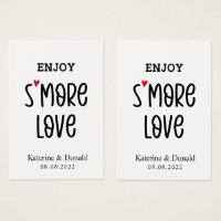 Pack von 100 No Hole S'more Liebe Moderne Tags